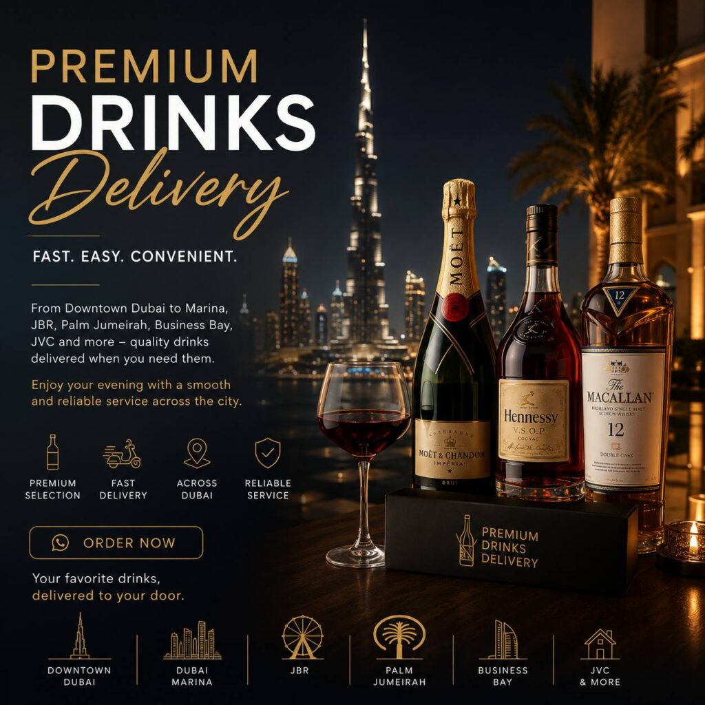 Premium Drinks Delivery in Dubai Marina | Fast Service Dubai